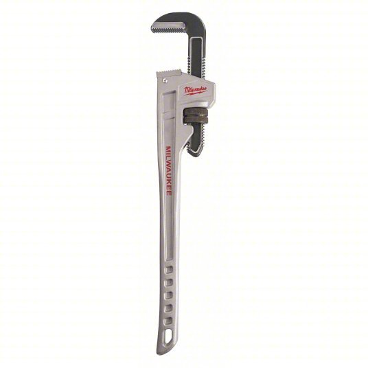 Milwaukee 48 - 22 - 7224 Pipe Wrench Aluminum, 3 in Jaw Capacity, Serrated, 24 in Overall Lg, Ergonomic - KVM Tools Inc.KV52XH89