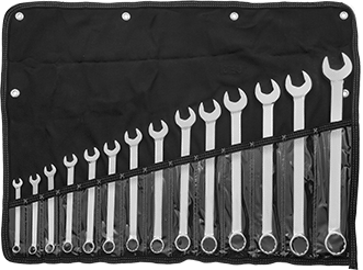 McMaster 5304A73 12 - Point Box Opening Combination Wrench 14 - Piece Inch Set, Polished - KVM Tools Inc.KV5304A73