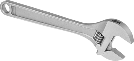 McMaster 5385A22 Chrome - Plated Adjustable Wrench 10" Overall Length, 1 - 3/8" Maximum Jaw Capacity - KVM Tools Inc.KV5385A22