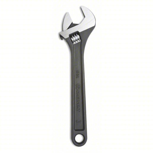 Crescent AT210VS Adjustable Wrench Alloy Steel, Black Oxide, 10 in Overall Lg, 1 5/16 in Jaw Capacity - KVM Tools Inc.KV54XN37