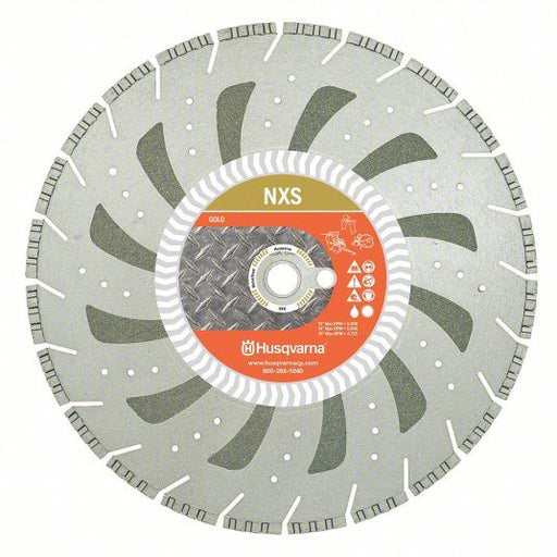 Husqvarna NXS-16 Diamond Saw Blade 16 in Blade Dia., 1 in Arbor Size, Wet/Dry, For Power Cutters, Better - KVM Tools Inc.KV55TA97