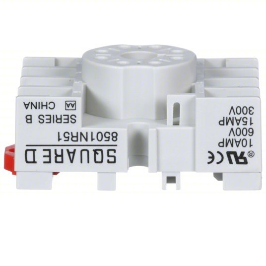 Schneider 8501NR51 Relay Socket 15 A Rating, DIN - Rail & Surface Socket Mounting, 8 Pins, A Socket, Std - KVM Tools Inc.KV5B586