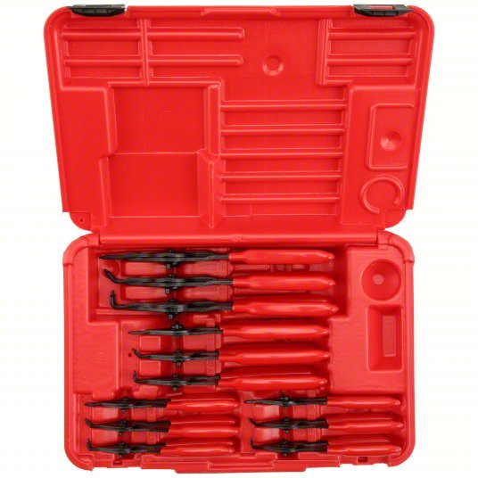 Proto J360B Retaining Ring Plier Set: Internal/External, For 3/8 in to 3 in Bore Dia, 0°,45°,90° Tip Angle - KVM Tools Inc.KV5C602