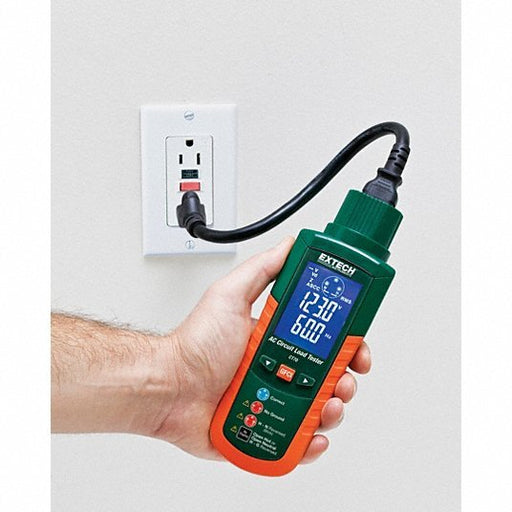 Extech CT70 Receptacle Tester with GFCI Displays Peak Line Volt and Freq, GFCI & AC Circuit Analyzers - KVM Tools Inc.KV5GCC8