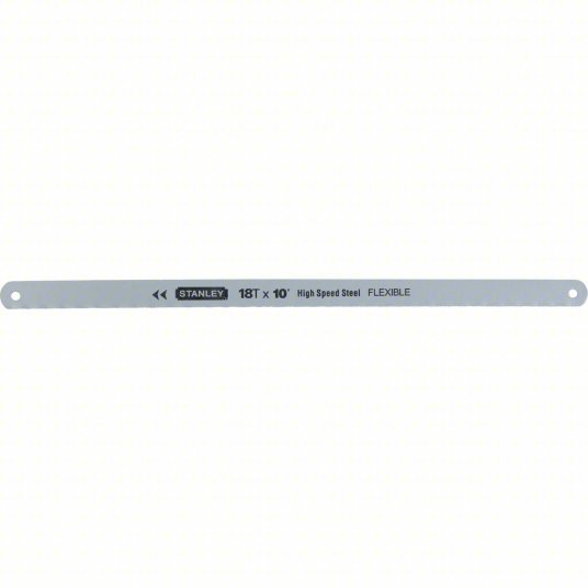 Stanley 15 - 808A Hacksaw Blade 10 in Blade Lg, Steel, 18, 1/2 in Blade Wd, 0.03125 in Blade Thick - KVM Tools Inc.KV5R872