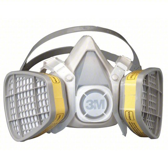 3M 5103 Half Mask Respirator Kit 5000, 2 Cartridges Included, Thermoplastic Elastomer, S Mask Size - KVM Tools Inc.KV5T567