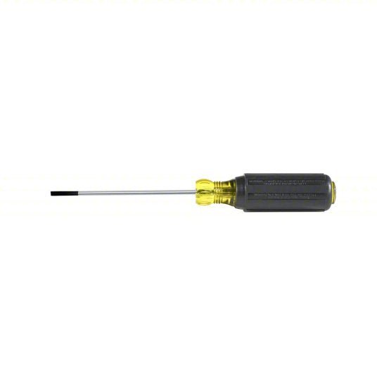 Klein 612 - 4 General Purpose Slotted Screwdriver 1/8 in Tip Size, 7 3/4 in Overall Lg, 4 in Shank Lg - KVM Tools Inc.KV15W151