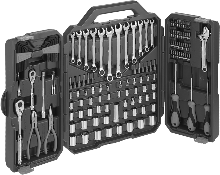McMaster 6173A27 Economy Socket and Wrench Set 150 Pieces - KVM Tools Inc.KV6173A27