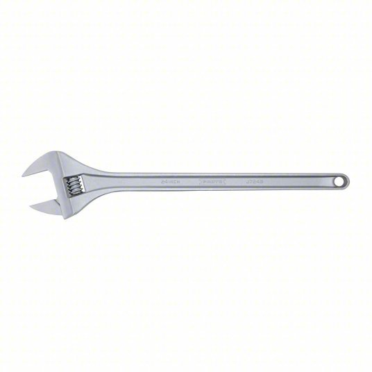 Proto J724B Adjustable Wrench Alloy Steel, Chrome, 24 3/16 in Overall Lg, 2 27/32 in Jaw Capacity - KVM Tools Inc.KV61TH77