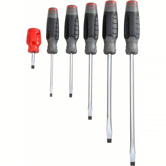 Proto J1206SRFF Screwdriver Sets 6 Pieces, Cabinet/Keystone Tip, 1/4 in/3/16 in/3/8 in/5/16 Tip Size - KVM Tools Inc.KV61XK40