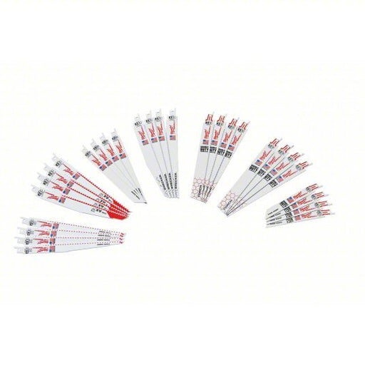 Milwaukee 49-22-1132 Reciprocating Saw Blade Set 14, 24, 8/12, 10, 18, 5, 5, 7/11 TPI - KVM Tools Inc.KV6MPJ5