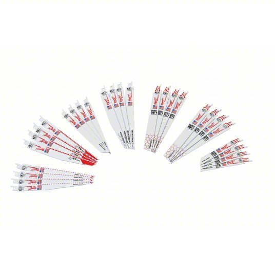 Milwaukee 49-22-1132 Reciprocating Saw Blade Set 14, 24, 8/12, 10, 18, 5, 5, 7/11 TPI - KVM Tools Inc.KV6MPJ5
