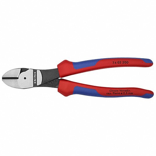 Knipex 74 02 200 SBA High Leverage Diagonal Cutting Plier Std, Straight, Oval, 7/8 in Jaw Lg, 1 in Jaw Wd, 6 - 8 in - KVM Tools Inc.KV2DYX5