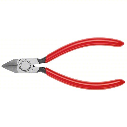 Knipex 76 81 125 Diagonal Cutting Plier Std, Straight, Oval, 7/8 in Jaw Lg, 5/8 in Jaw Wd, 5 in Overall Lg, Polished - KVM Tools Inc.KV38TG94