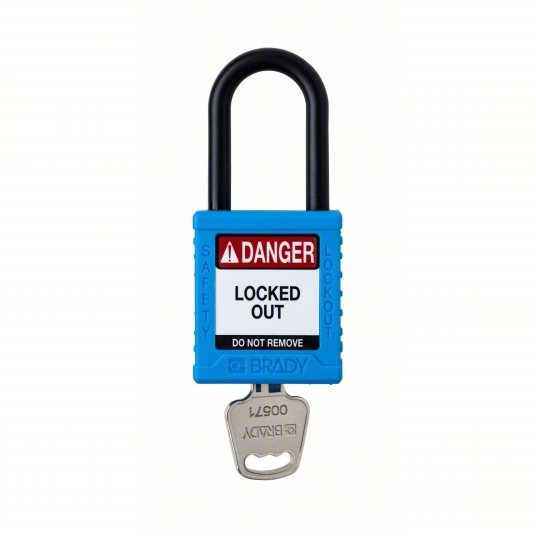 Brady SDPL - BLU - 38PL - KD Padlock Keyed Different, Nylon, Std Body Body Size, Plastic, Std, Blue, 1 Pack Size - KVM Tools Inc.KV793ED1