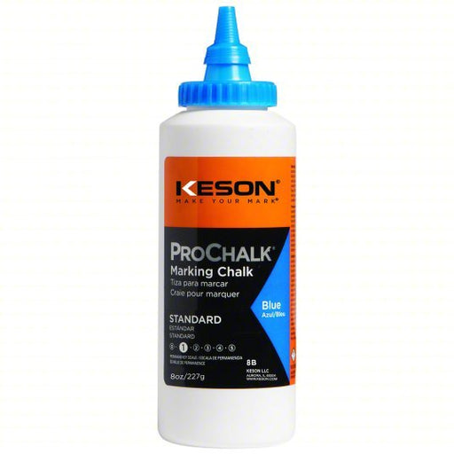Keson 8B Marking Chalk Refill Blue, Std, 8 oz Size, Tapered Refill Tip with Cap - KVM Tools Inc.KV4MHF5