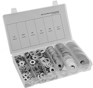 McMaster 91535A110 590 Piece USS Washer Assortment - KVM Tools Inc.KV91535A110