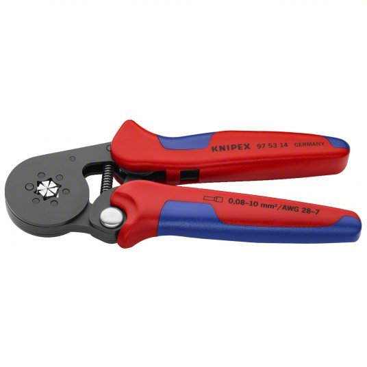 Knipex 97 53 14 Crimper Insulated Single Ferrules/Non - Insulated Single Ferrules, Hexagon Crimp, 28 AWG - KVM Tools Inc.KV10U180