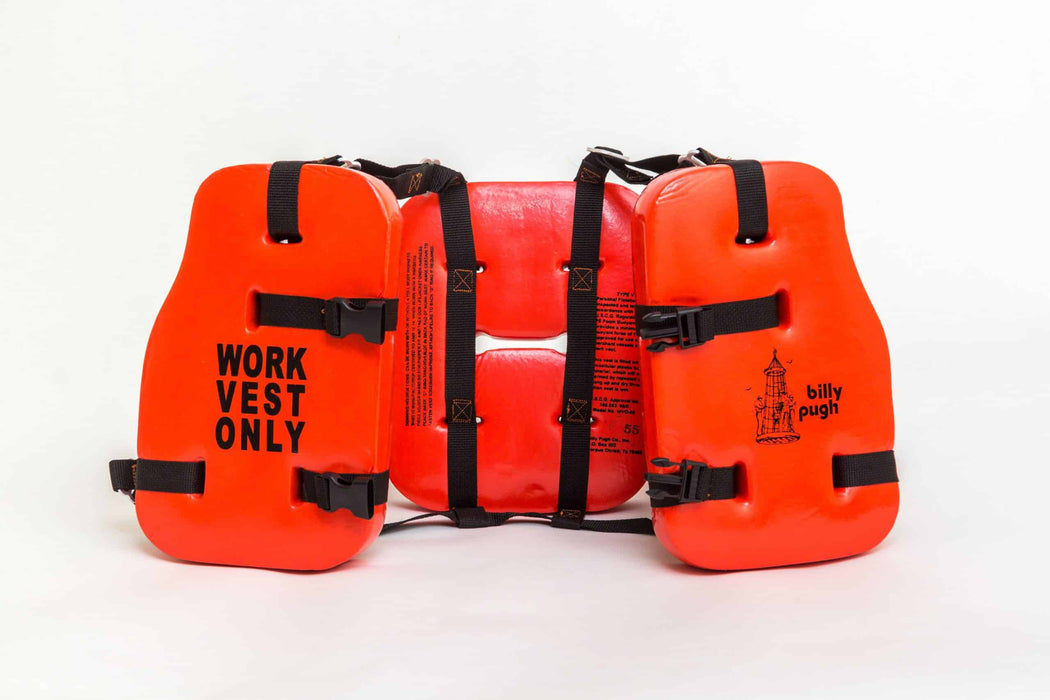 Billy Pugh WVO-50 Work Vest, Type V Vinyl Dipped, USCG Approved