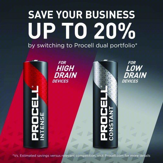 Duracell PC1500BKD Battery AA, Everyday, Alkaline, 1.5V DC, Procell Constant, 24 PK - KVM Tools Inc.KV5LE23