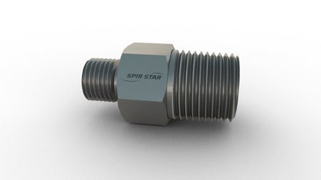 Spir Star M9 - NM8 Adapter 9/16" - 18 Type - M x 1/2" NPT Male (AISI 316) - KVM Tools Inc.KVM9 - NM8