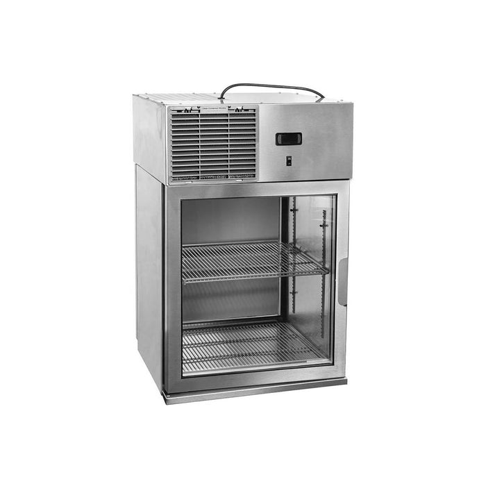 Glastender WMR24X‐L 24 In Wall-Mount Refrigerator w/ Left-Hinged Glass Door, 2 Shelves, 3.9 cu. ft.