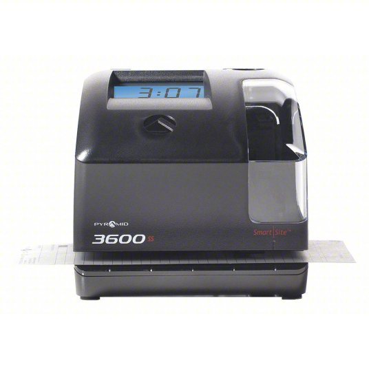 Pyramid 3600SS Time Clock Punch Clock Type, Digital, Black, 5 3/4 in Ht, 6 1/8 in Wd, 6 3/4 in Dp - KVM Tools Inc.KV25KK02