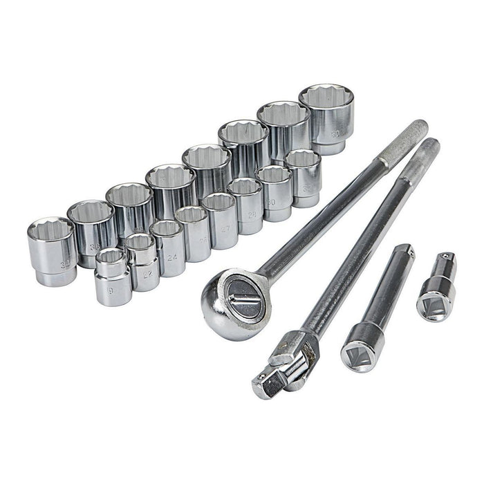 Pittsburg 5494 3/4 in. Drive Metric Jumbo Socket Set, 20-Piece - KVM Tools Inc.KVHJF5494