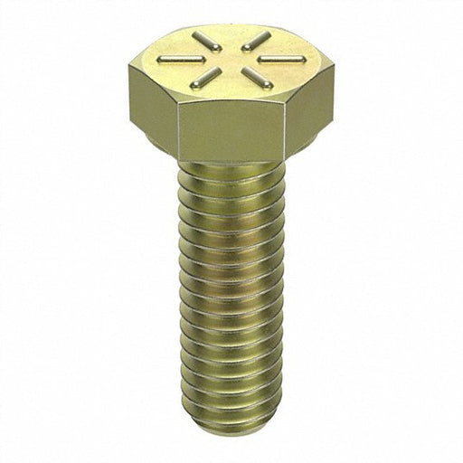 Fabory U04104.025.0100 Grade 8, 1/4"-20 Hex Head Cap Screw, Zinc & Yellow Plated Steel, 1 in L, 100 PK - KVM Tools Inc.KV10H330