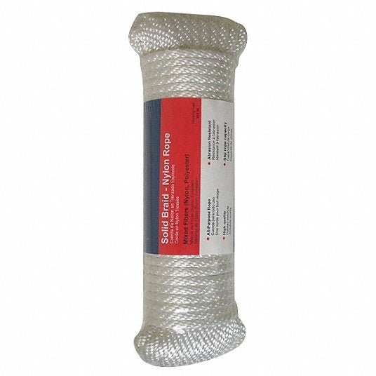KVM Tools KV12U276 Rope, Nylon, Braided, 5/16 In. dia., 100ft L - KVM Tools Inc.KV12U276
