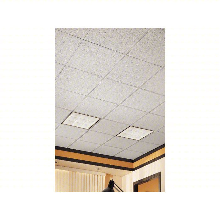 Armstrong 704A Ceiling Tile, 24 in x 24 in, Angled Tegular, 15/16 in Grid Size, 0.55 NRC, 16 PK - KVM Tools Inc.KV5NGJ8