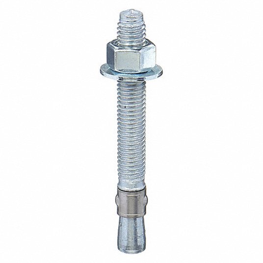 Red Head WS-3826 Trubolt Wedge Anchor, 3/8" Dia., 2-3/4" L, Carbon Steel Zinc Plated, 50 PK - KVM Tools Inc.KV3A446