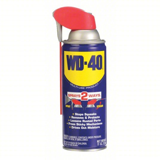 WD-40 490040 General Purpose Lubricant -60° to 300°F, No Additives, 11 oz, Aerosol Can, Amber - KVM Tools Inc.KV20JY61
