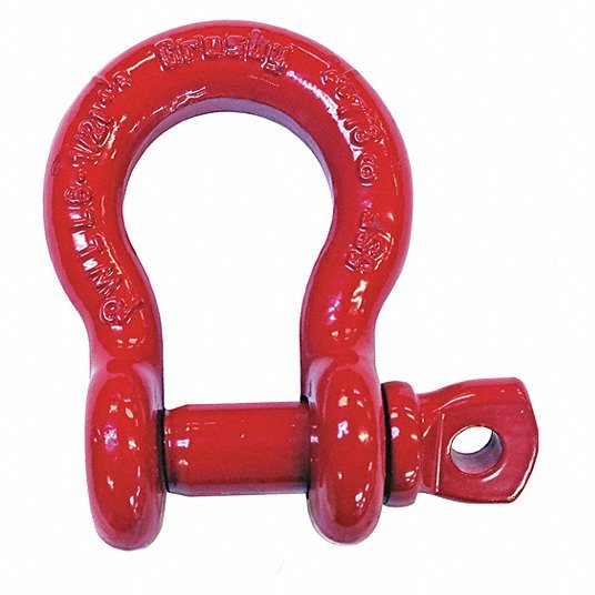 Crosby 1018446 Anchor Shackle Screw Pin, 3,000 lb Working Load Limit, 3/4 in Wd Between Eyes, Carbon Steel - KVM Tools Inc.KV29WP45
