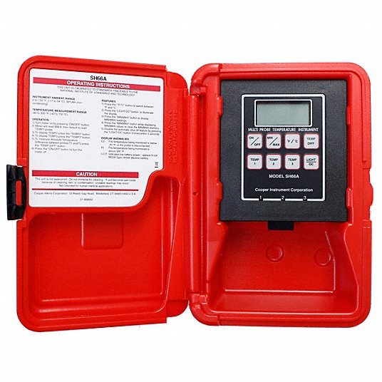 Cooper SH66A FDA Digital Thermistor Thermometer, -40 Degrees to 300 Degrees F - KVM Tools Inc.KV2T618