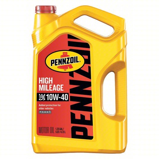 Pennzoil 550045217 Engine Oil Synthetic Blend, Gasoline Engines, 5 qt Size, Bottle, 10W-40, High Mileage - KVM Tools Inc.KV33GP96