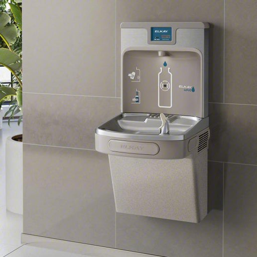 Elkay LZS8WSLP Drinking Fountain with Bottle Filler On-Wall, Refrigerated, 39 1/2 in Ht, Gray, Filtered - KVM Tools Inc.KV39AM86