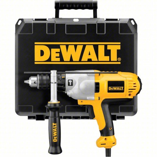 Dewalt DWD525K Hammer Drill Kit Corded, 1/2 in Chuck, 2, 7/16 in Concrete Capa, 3,500 RPM, 13 in Tool Len - KVM Tools Inc.KV3GRF6