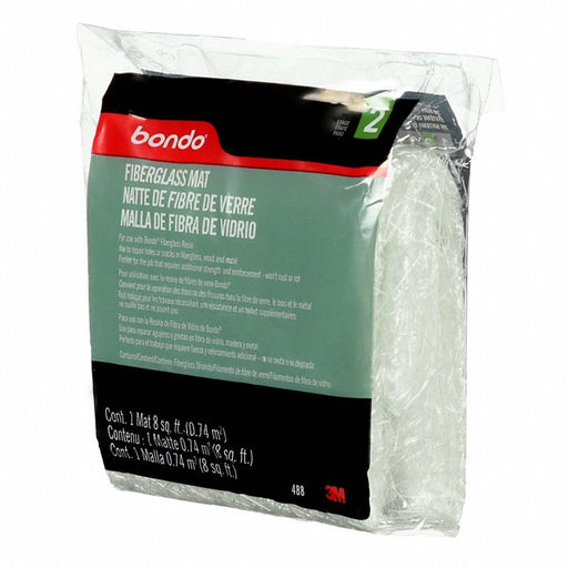 Bondo 488 Fiberglass Mat, 8 sq ft, Bag, White - KVM Tools Inc.KV3RAR8