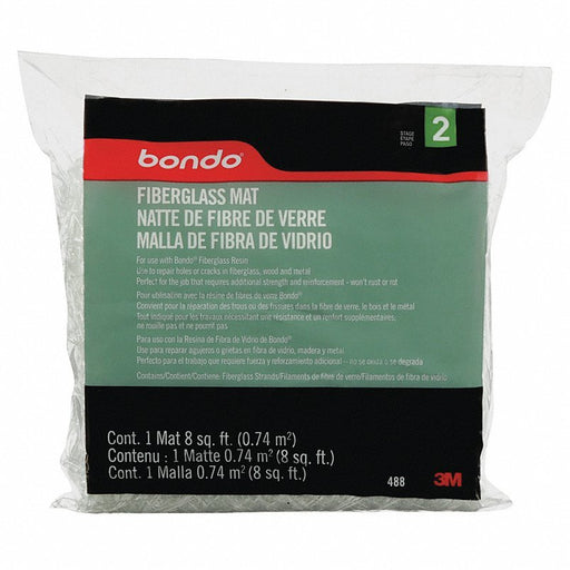 Bondo 488 Fiberglass Mat, 8 sq ft, Bag, White - KVM Tools Inc.KV3RAR8
