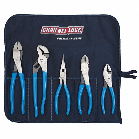 Channellock TOOL ROLL 1 Plier Set, Dipped, 5 Pcs. - KVM Tools Inc.KV3UWD3