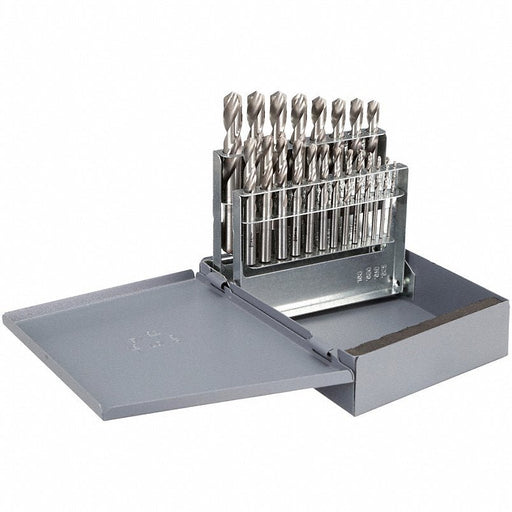 Cleveland C70369 Screw Machine Drill Bit Set: 1/16 in Smallest Drill Bit Size, 21 Drill Bits, Split Point - KVM Tools Inc.KV440A13