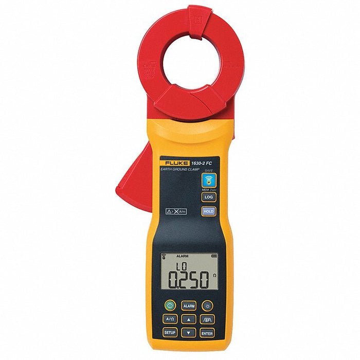 FLUKE-1630-2 FC Clamp On Earth Resistance Tester: CAT III 1000V/CAT IV 600V, 0.2 mA to 40 A, 122°F Max Op Temp - KVM Tools