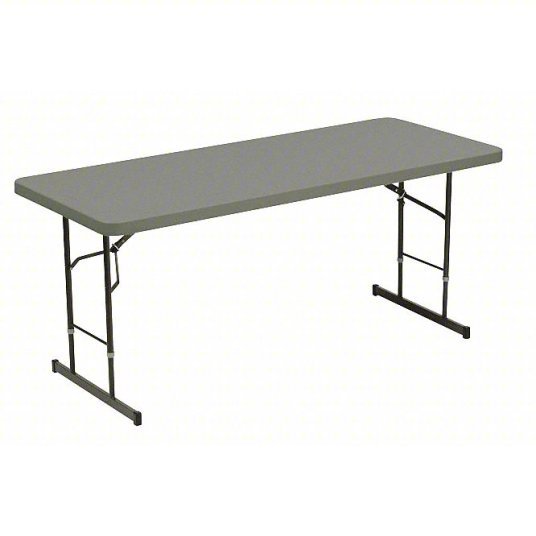 Iceberg 61627 Folding Table 30 in Wd, 72 in Lg, 35 in, Charcoal, Blow Molded Polyethylene - KVM Tools Inc.KV446V24