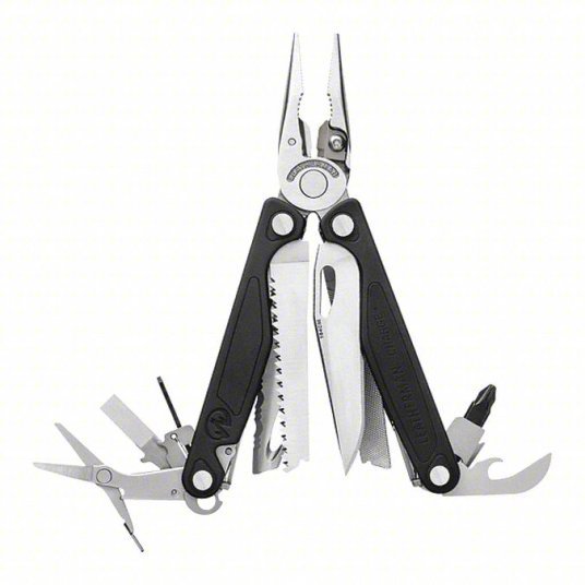 Leatherman CHARGE PLUS Multi-Tool, Black Handle, 18 Tools - KVM Tools Inc.KV456K78
