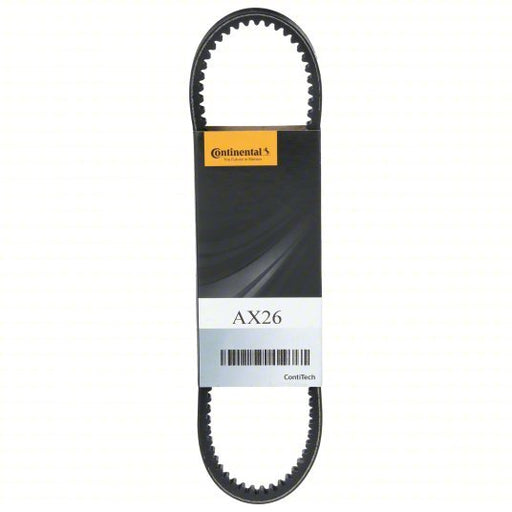 Contitech AX26 Cogged V-Belt, 28 in Outside Lg, 1/2 in Top Wd, 5/16 in Thick - KVM Tools Inc.KV459N72
