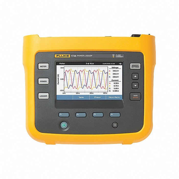 FLUKE-1738/EUS/WWG Power Logger Kit: CAT III 1000V/CAT IV 600V, 6,000 A Max AC Current Measured, 4 Volt Channels