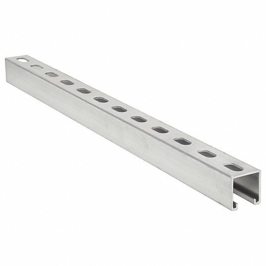 KVM Tools FS-200SS AL 60.00 Strut Channel, 5 ft. L, Aluminum, 12 Gauge - KVM Tools Inc.KV45YV53