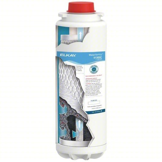 Elkay 51300C Replacement Filter Cartridge: 1.5 gpm, 3,000 gal, 9 1/2 in Overall Ht, 3 1/8 in Dia - KVM Tools Inc.KV11U265