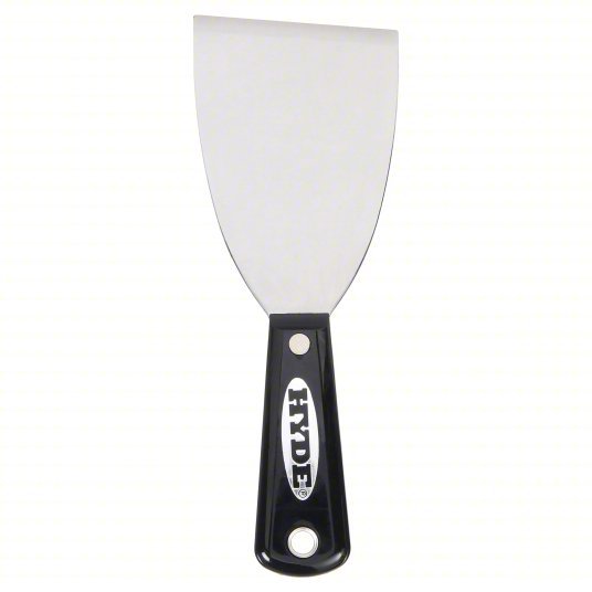 Hyde 02400 Scraper 3 in Blade Wd, Carbon Steel, 3 3/4 in Blade Lg, Chisel/Full Tang, Nylon, Black/Silver - KVM Tools Inc.KV5LL97